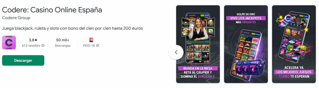 codere casino app
