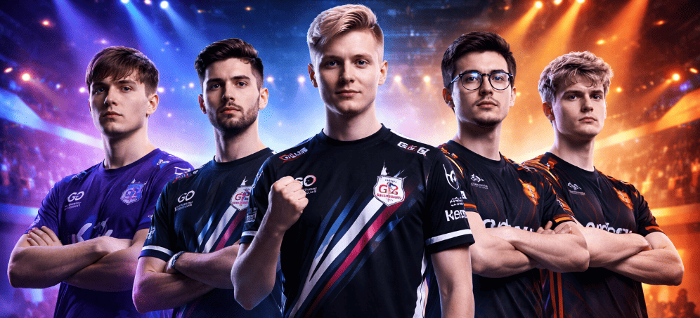 Jugadores de KOI, G2 y Fnatic en la LEC